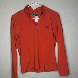 The North Face Women's Vibrant Orange Quarter-Zip Fleece